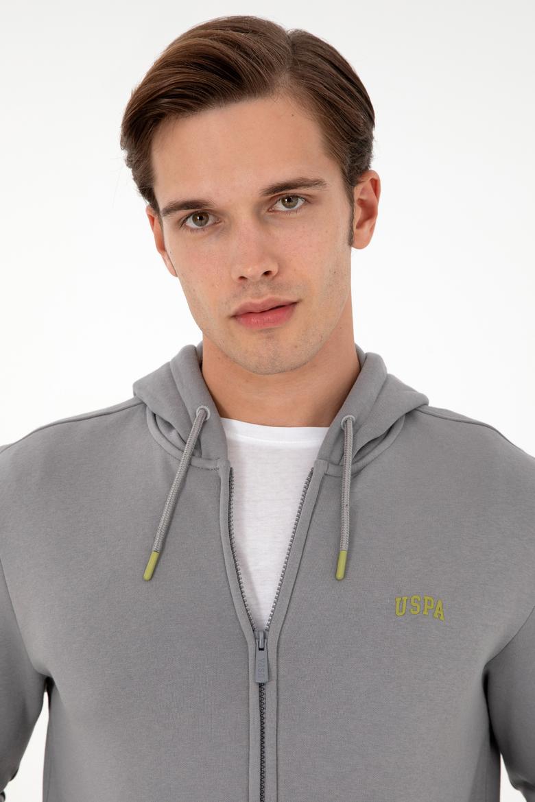 Erkek Gri Şardonlu Örme Hırka - 50293146064