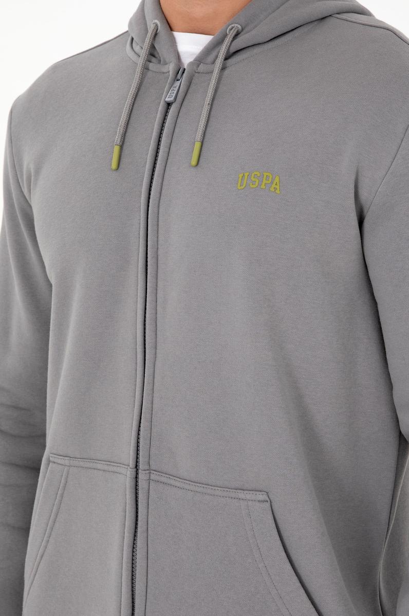 Erkek Gri Şardonlu Örme Hırka