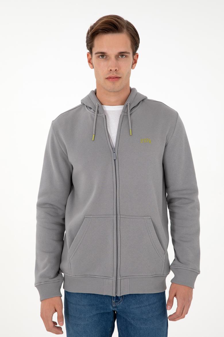 Erkek Gri Şardonlu Örme Hırka - 50293146064