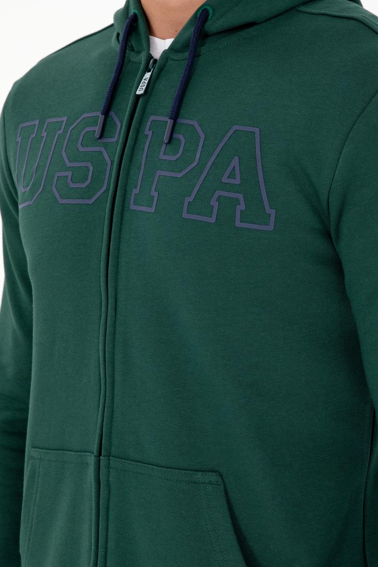 Erkek Koyu Yeşil Örme Hırka - 50295172066