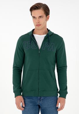 Erkek Koyu Yeşil Örme Hırka - 50295172066