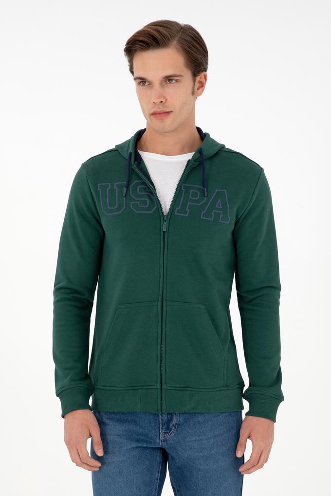 Erkek Koyu Yeşil Örme Hırka