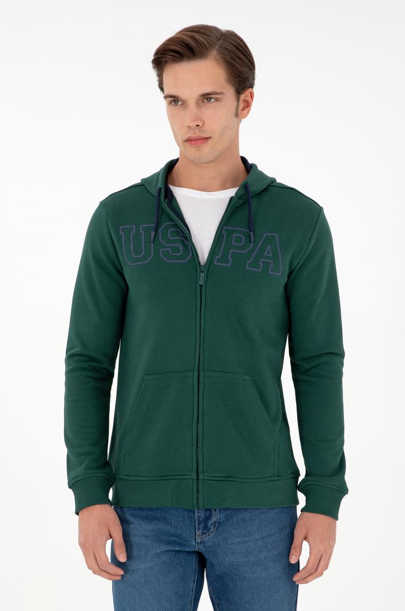 Erkek Koyu Yeşil Örme Hırka