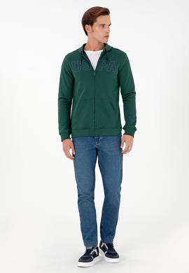 Erkek Koyu Yeşil Örme Hırka - 50295172066