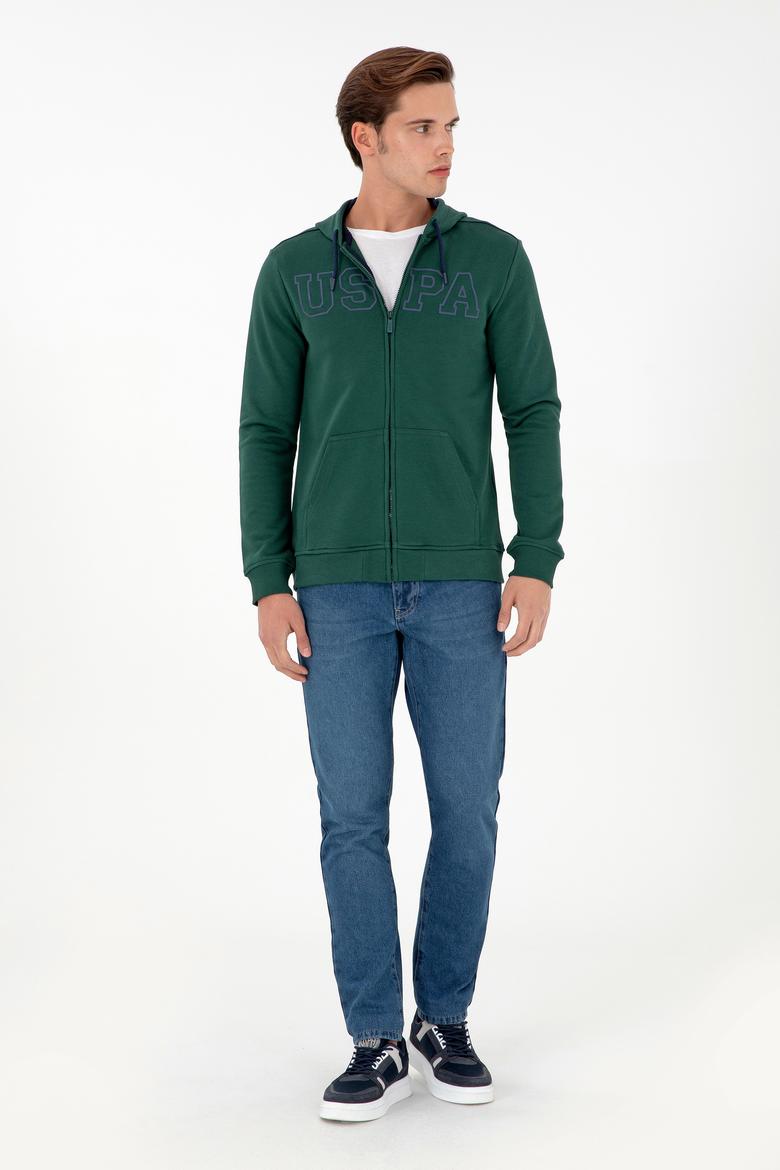 Erkek Koyu Yeşil Örme Hırka - 50295172066