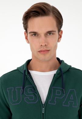 Erkek Koyu Yeşil Örme Hırka - 50295172066