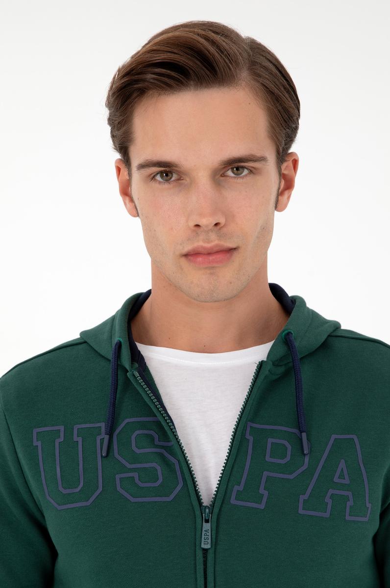 Erkek Koyu Yeşil Örme Hırka