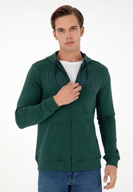 Erkek Koyu Yeşil Örme Hırka - 50295172066