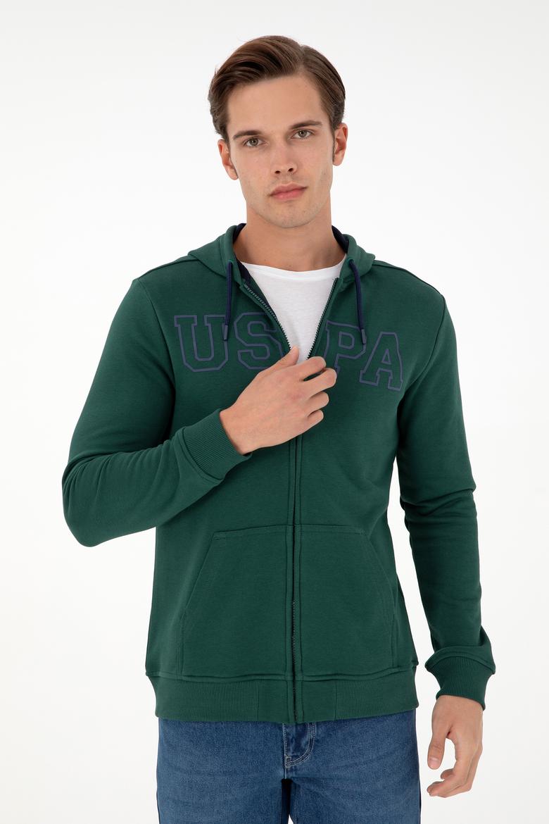 Erkek Koyu Yeşil Örme Hırka - 50295172066