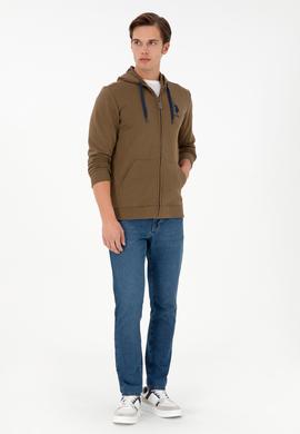 Erkek Haki Örme Hırka - 50289028106