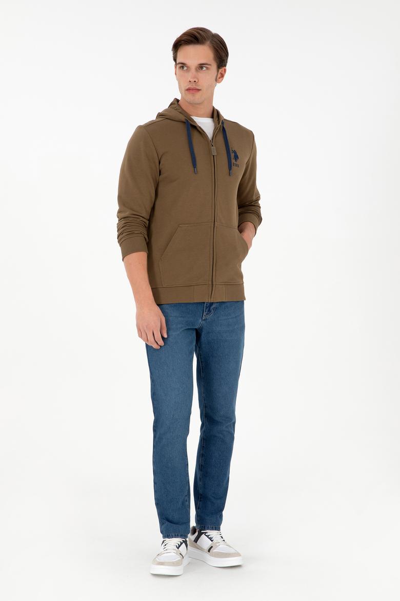 Erkek Haki Örme Hırka - 50289028106