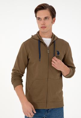 Erkek Haki Örme Hırka - 50289028106