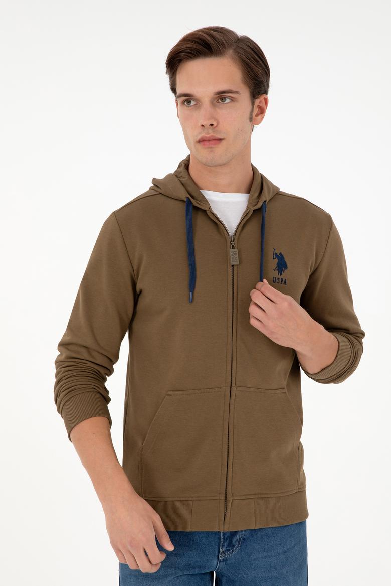 Erkek Haki Örme Hırka - 50289028106