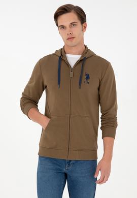 Erkek Haki Örme Hırka - 50289028106