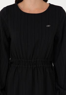 Kadın Siyah Mini Boy Dokuma Elbise - 50289860013