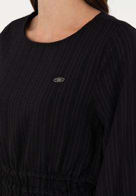 Kadın Siyah Mini Boy Dokuma Elbise - 50289860013