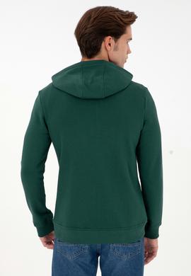 Erkek Koyu Yeşil Örme Hırka - 50295172066