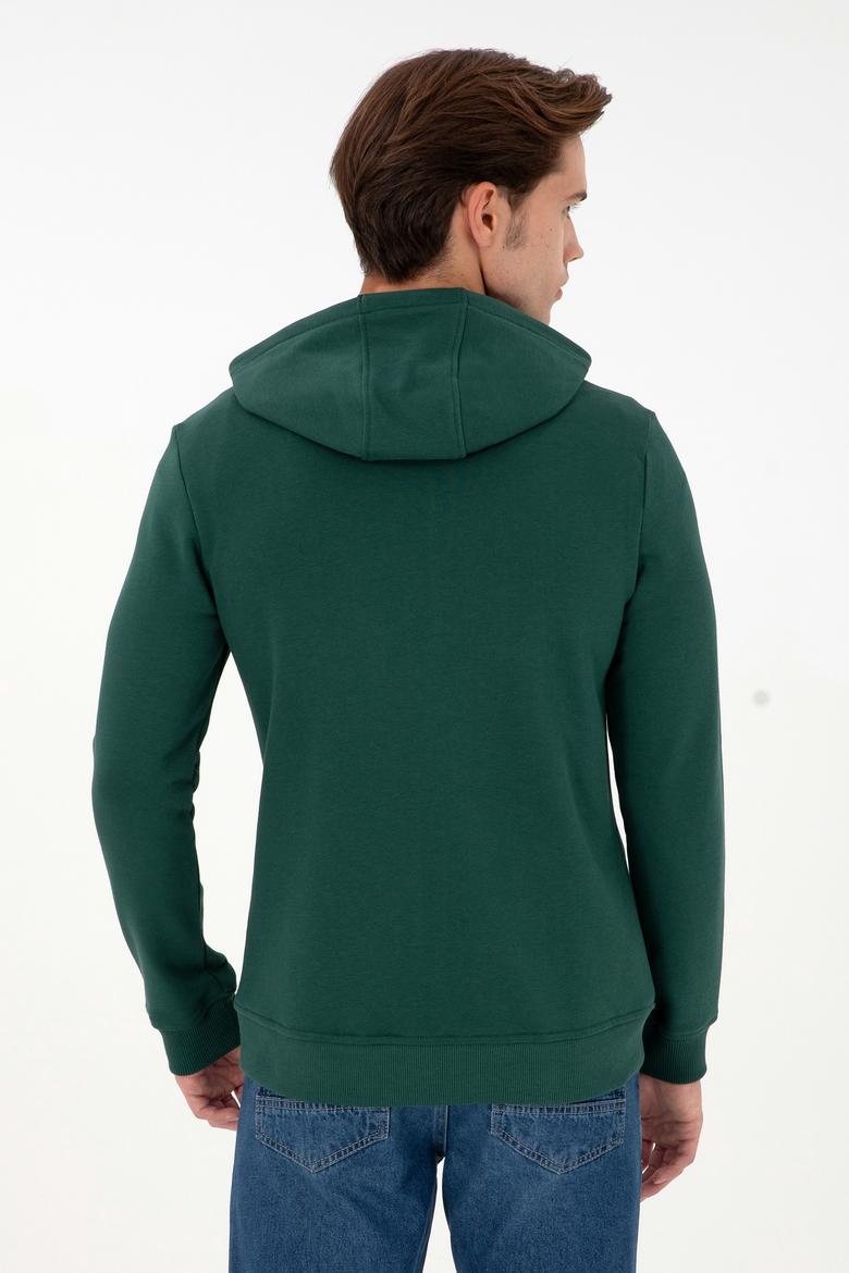 Erkek Koyu Yeşil Örme Hırka - 50295172066