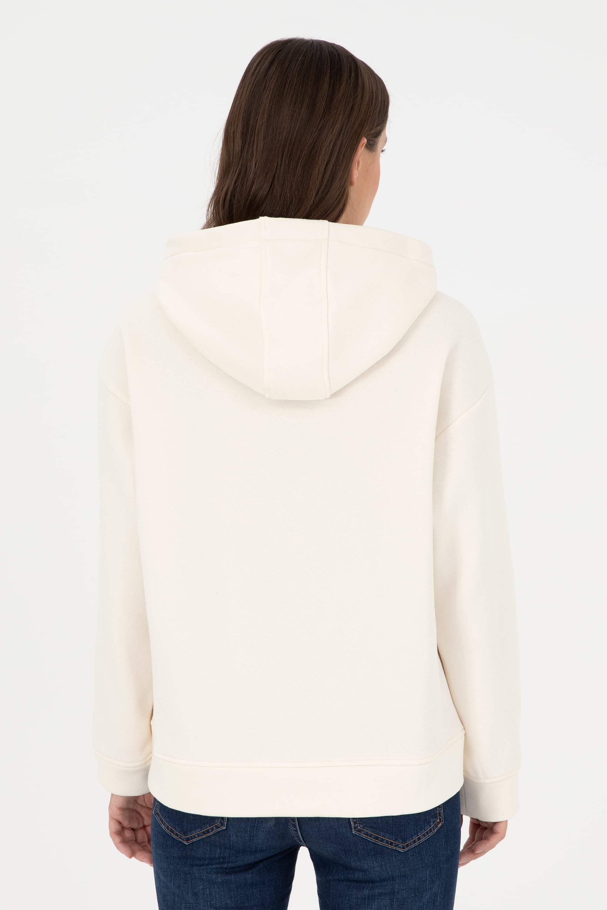 Kadın Krem Kapüşonlu Sweatshirt