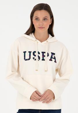 Kadın Krem Kapüşonlu Sweatshirt - 50298586007