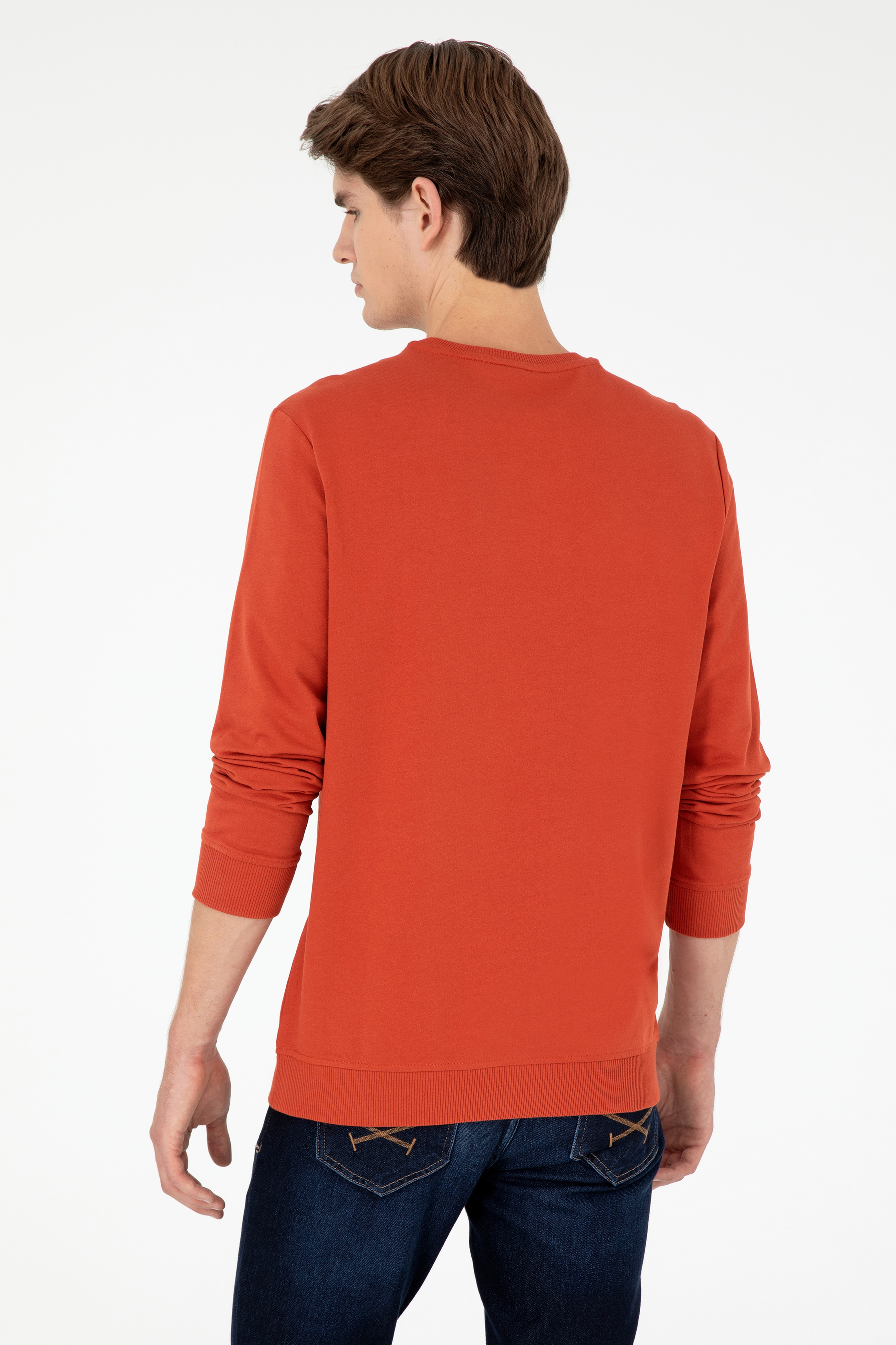 Erkek Kiremit Sweatshirt