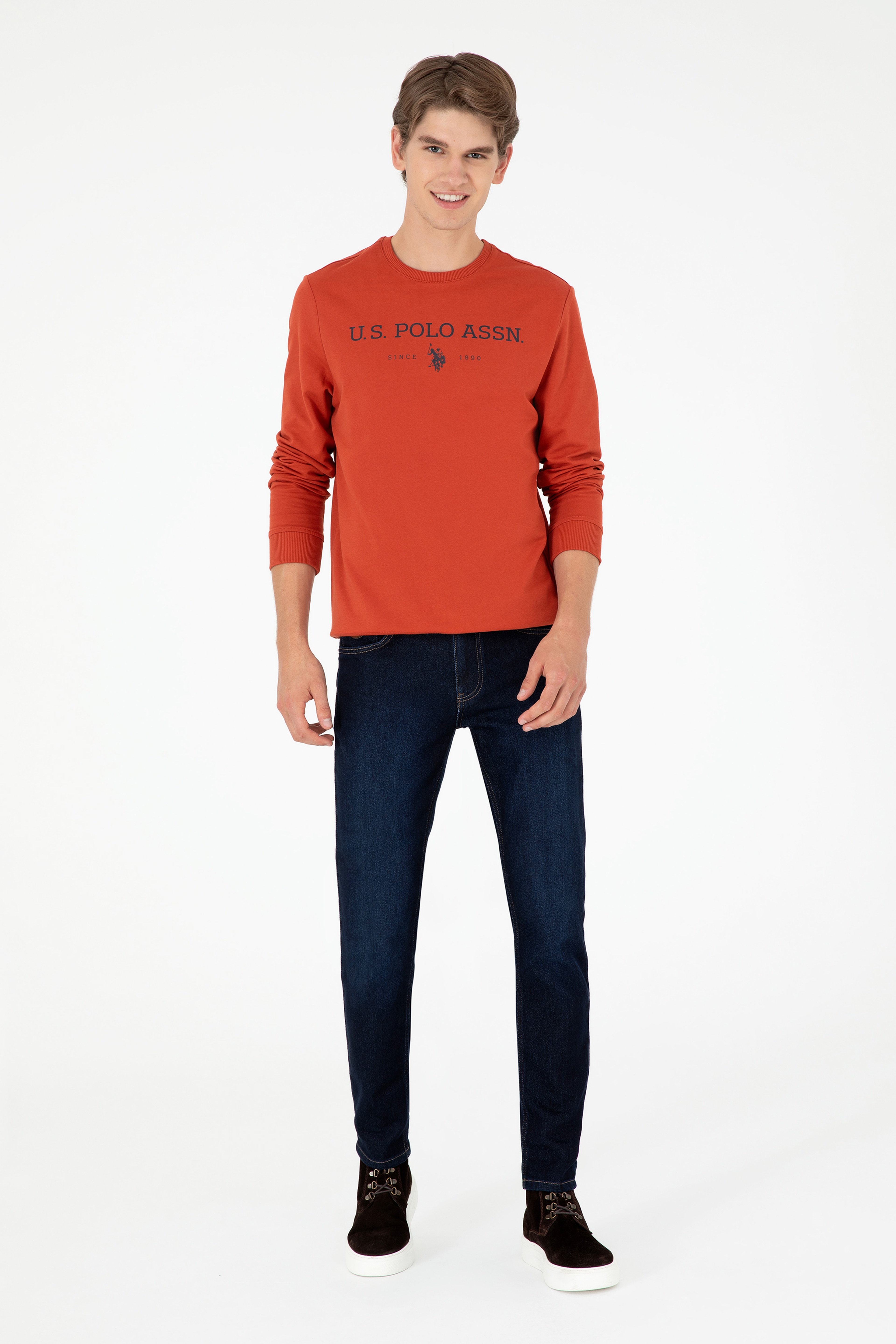 Erkek Kiremit Sweatshirt