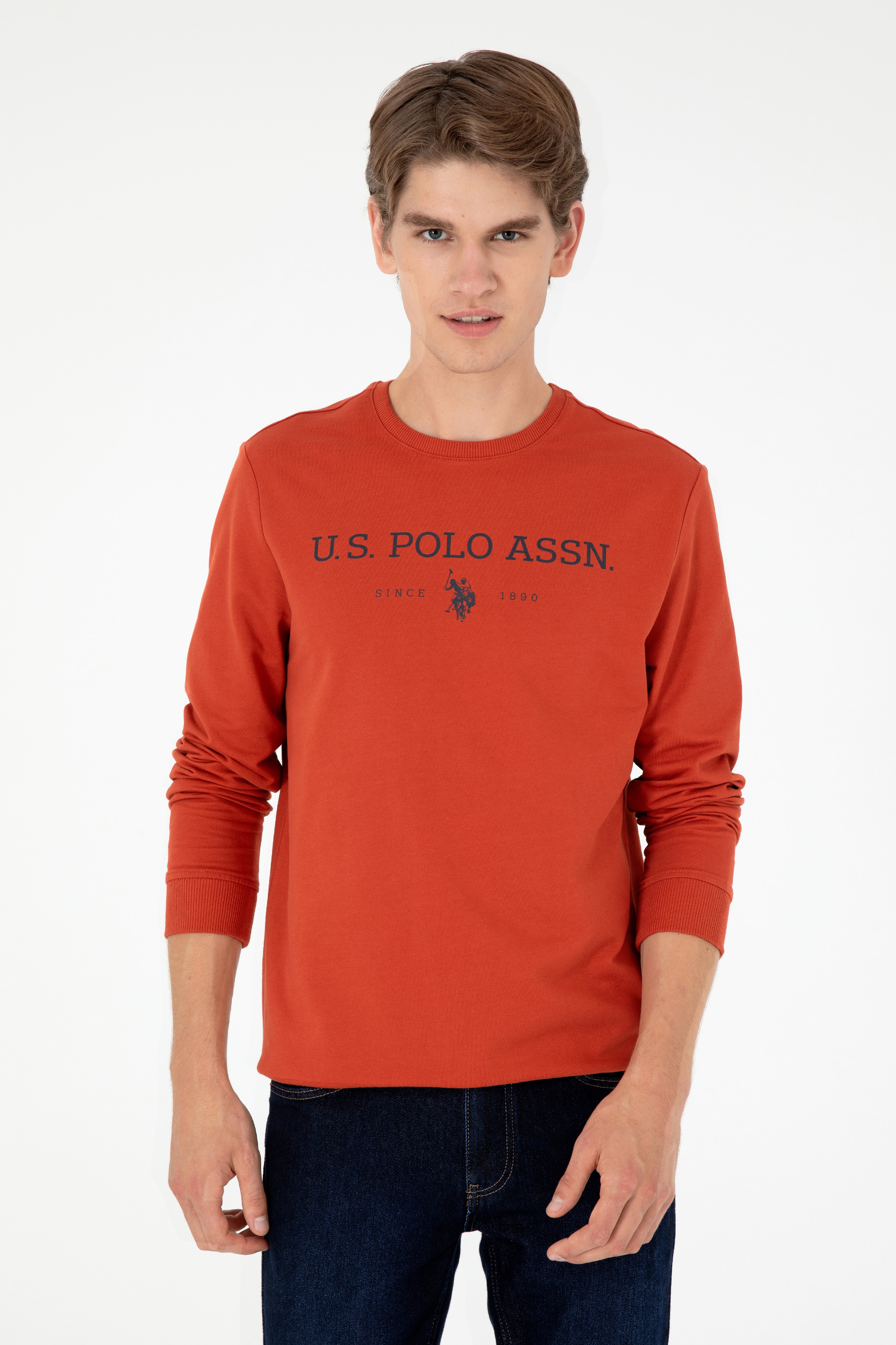 Erkek Kiremit Sweatshirt