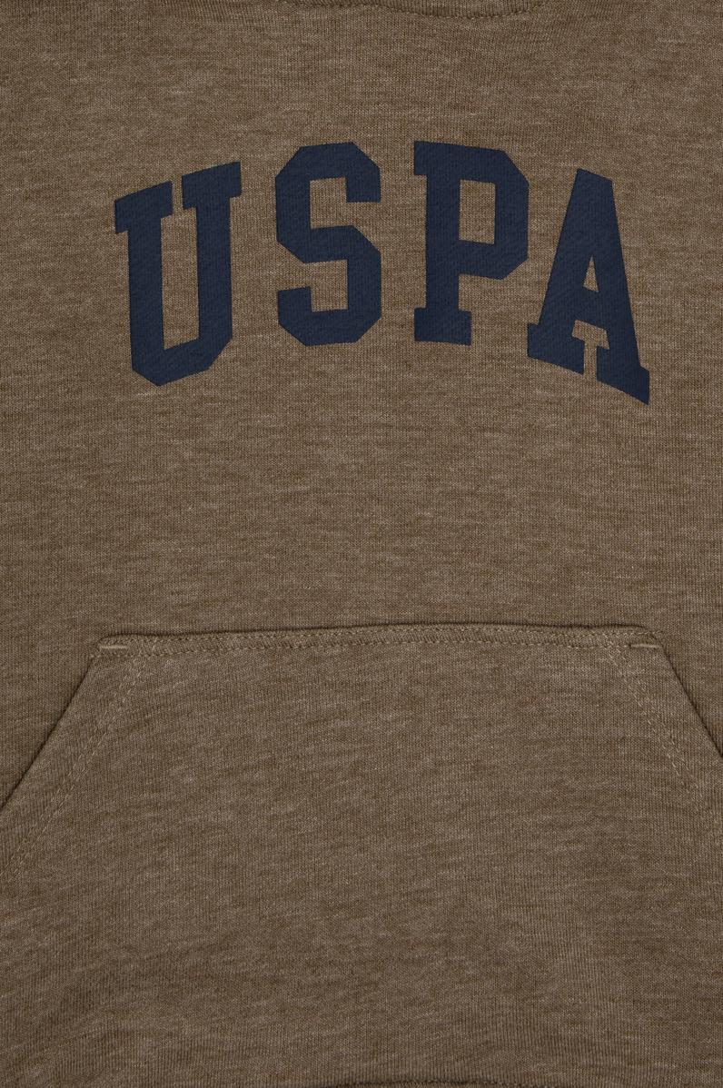 Erkek Çocuk Haki Basic Kapüşonlu Sweatshirt