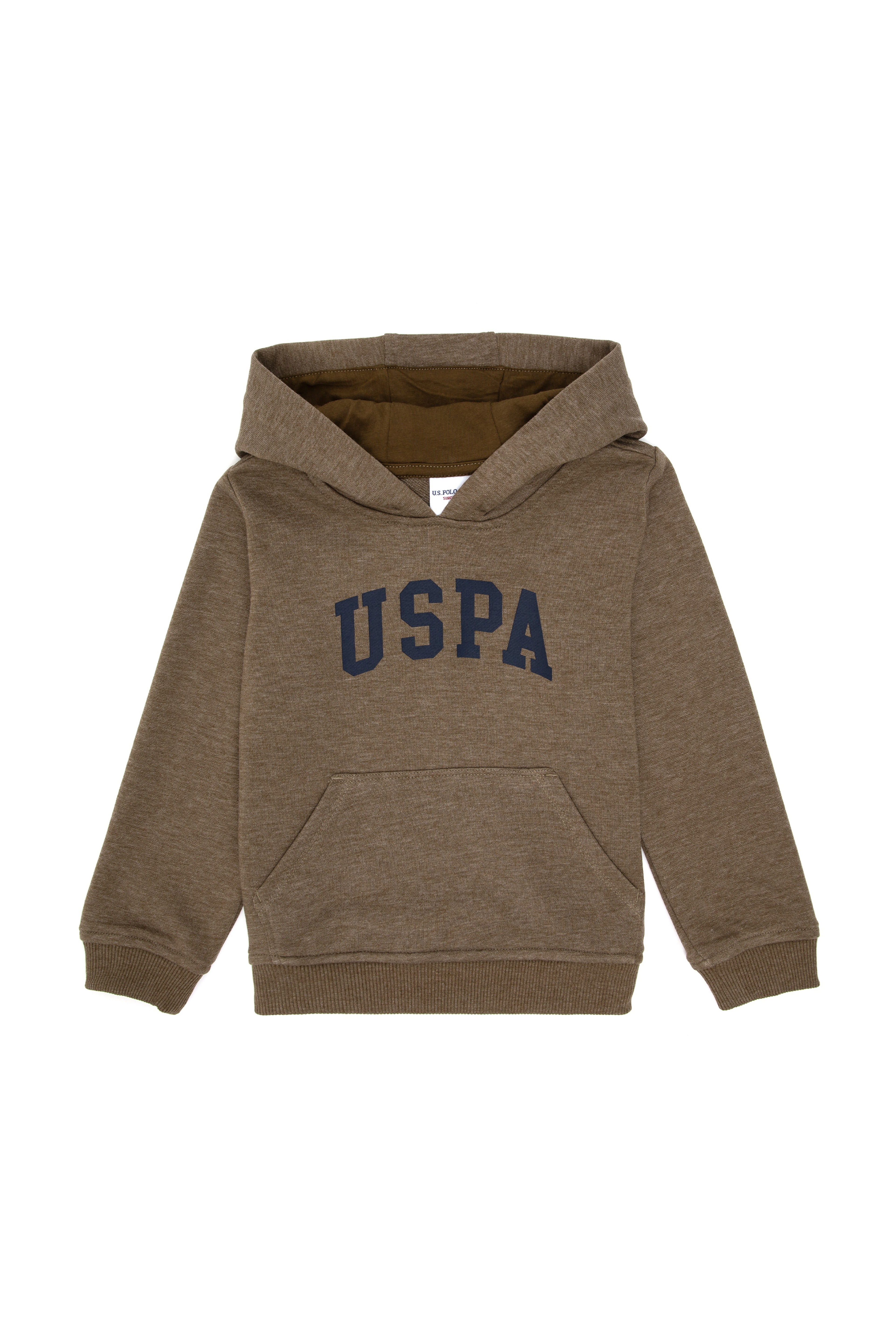 Erkek Çocuk Haki Basic Kapüşonlu Sweatshirt - Image 1