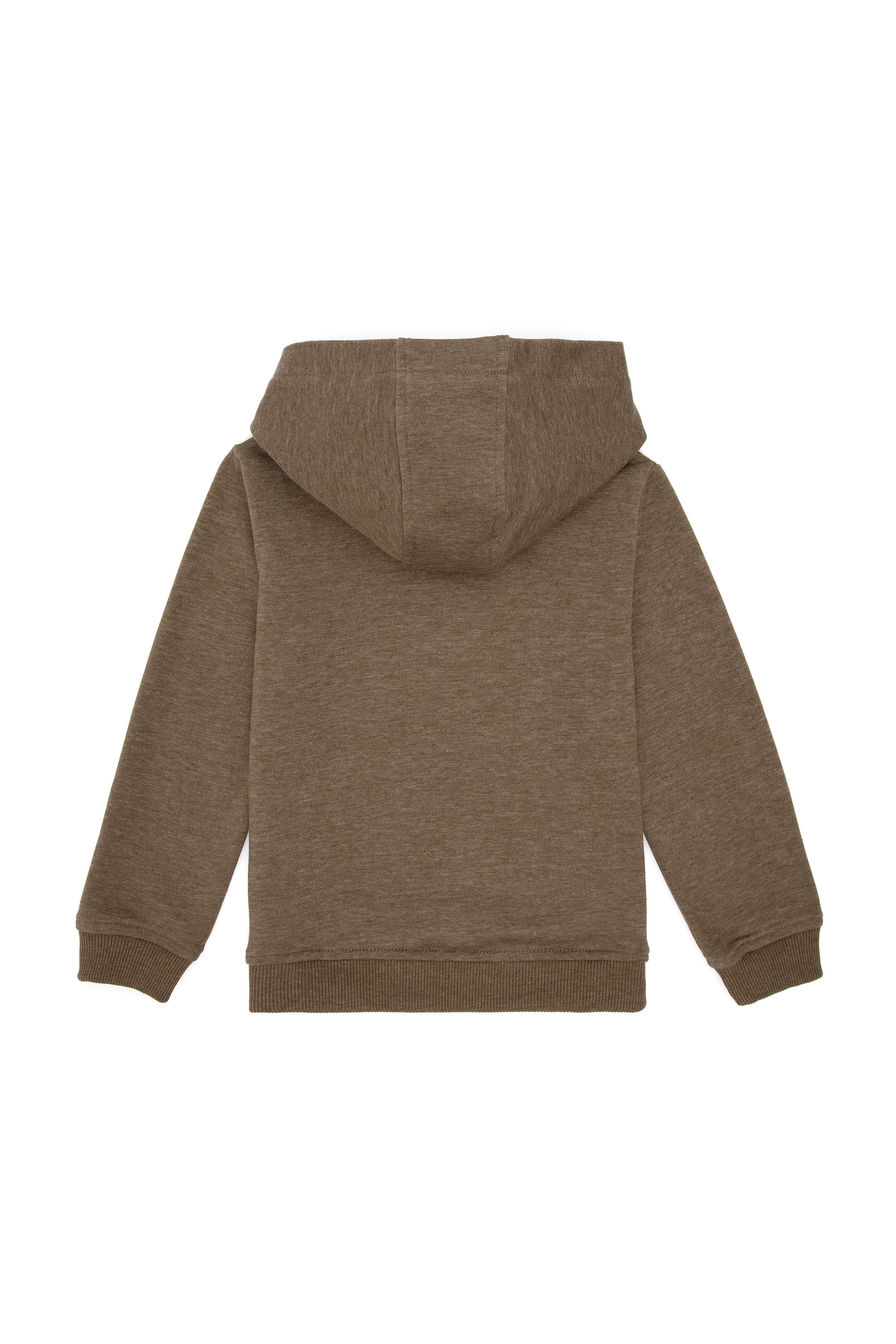 Erkek Çocuk Haki Basic Kapüşonlu Sweatshirt - Image 2