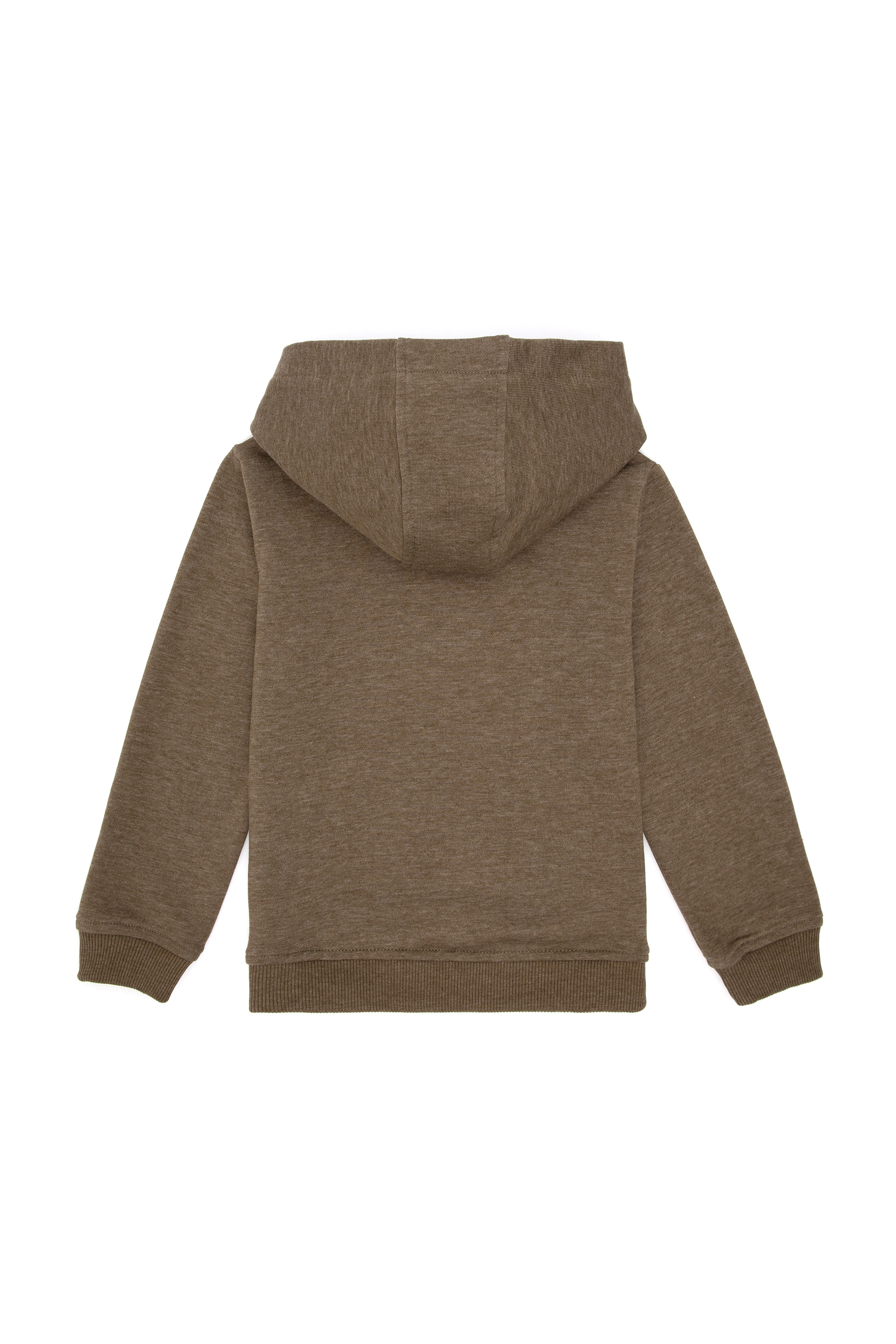 Erkek Çocuk Haki Basic Kapüşonlu Sweatshirt