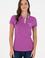 Kadın Mor Polo Yaka Tişört