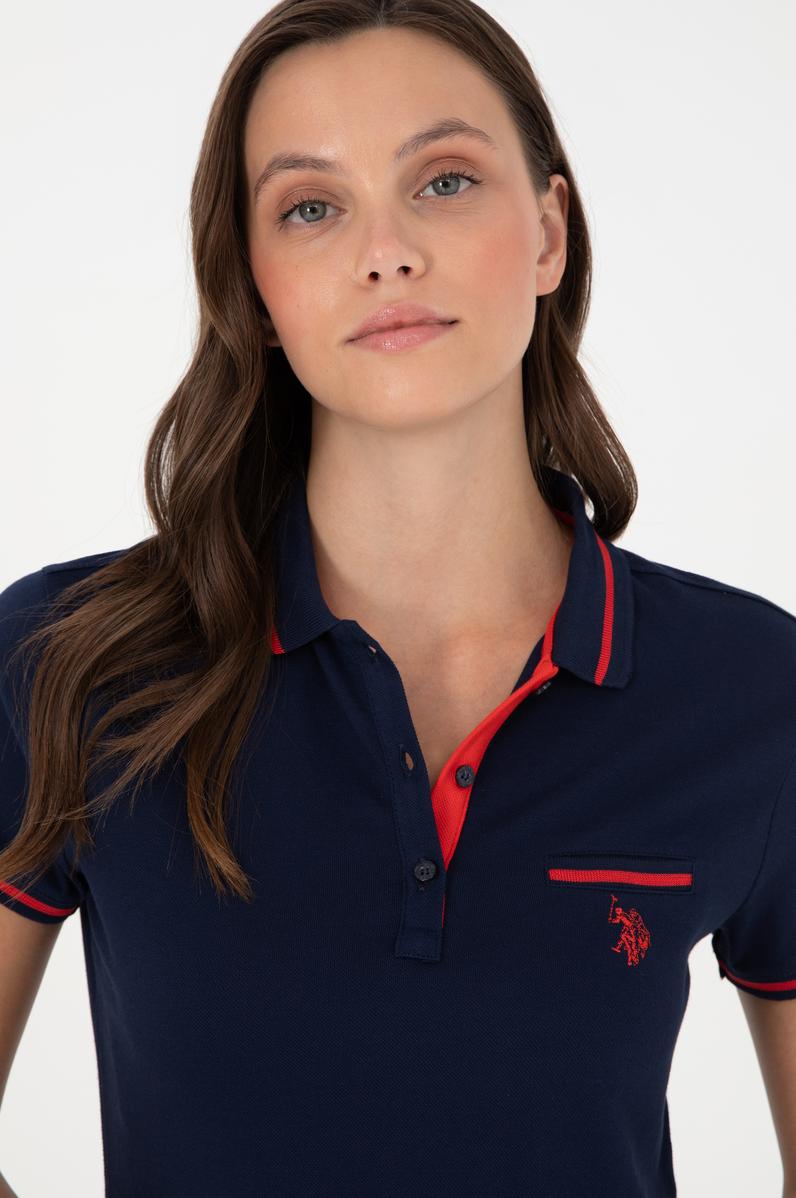 Kadın Lacivert Polo Yaka Tişört