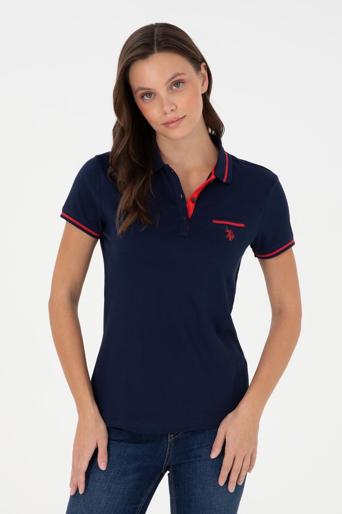 Kadın Lacivert Polo Yaka Tişört