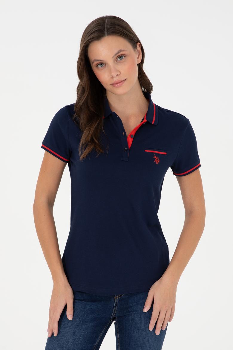 Kadın Lacivert Polo Yaka Tişört