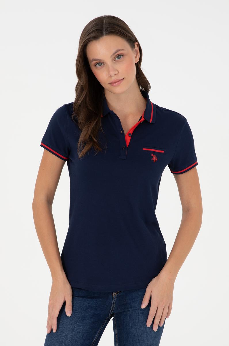 Kadın Lacivert Polo Yaka Tişört