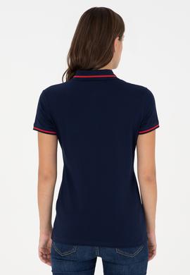 Kadın Lacivert Polo Yaka Tişört - 50280039005