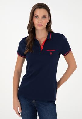 Kadın Lacivert Polo Yaka Tişört - 50280039005