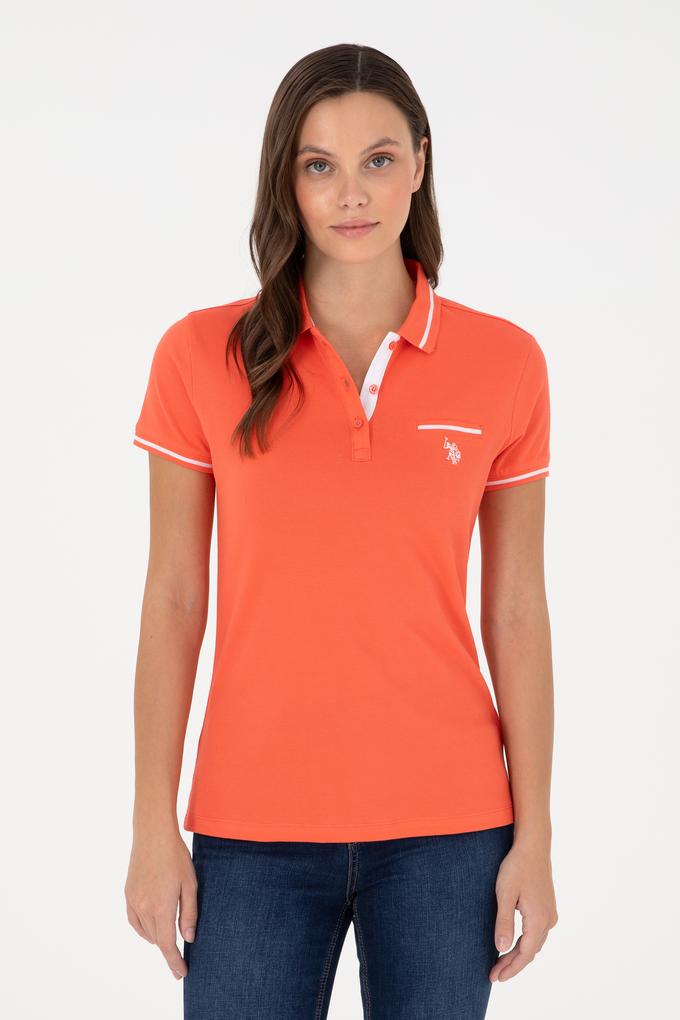 Kadın Nar Çiçeği Polo Yaka Tişört