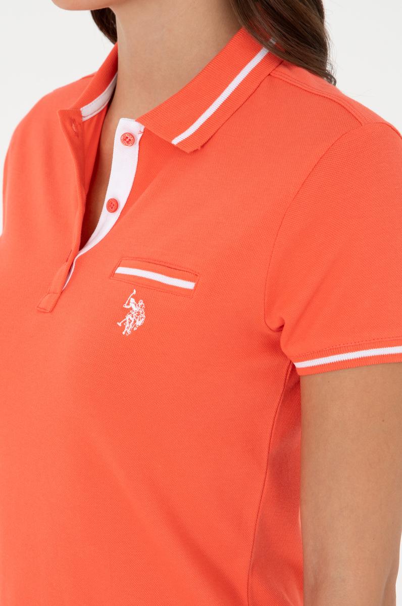 Kadın Nar Çiçeği Polo Yaka Tişört