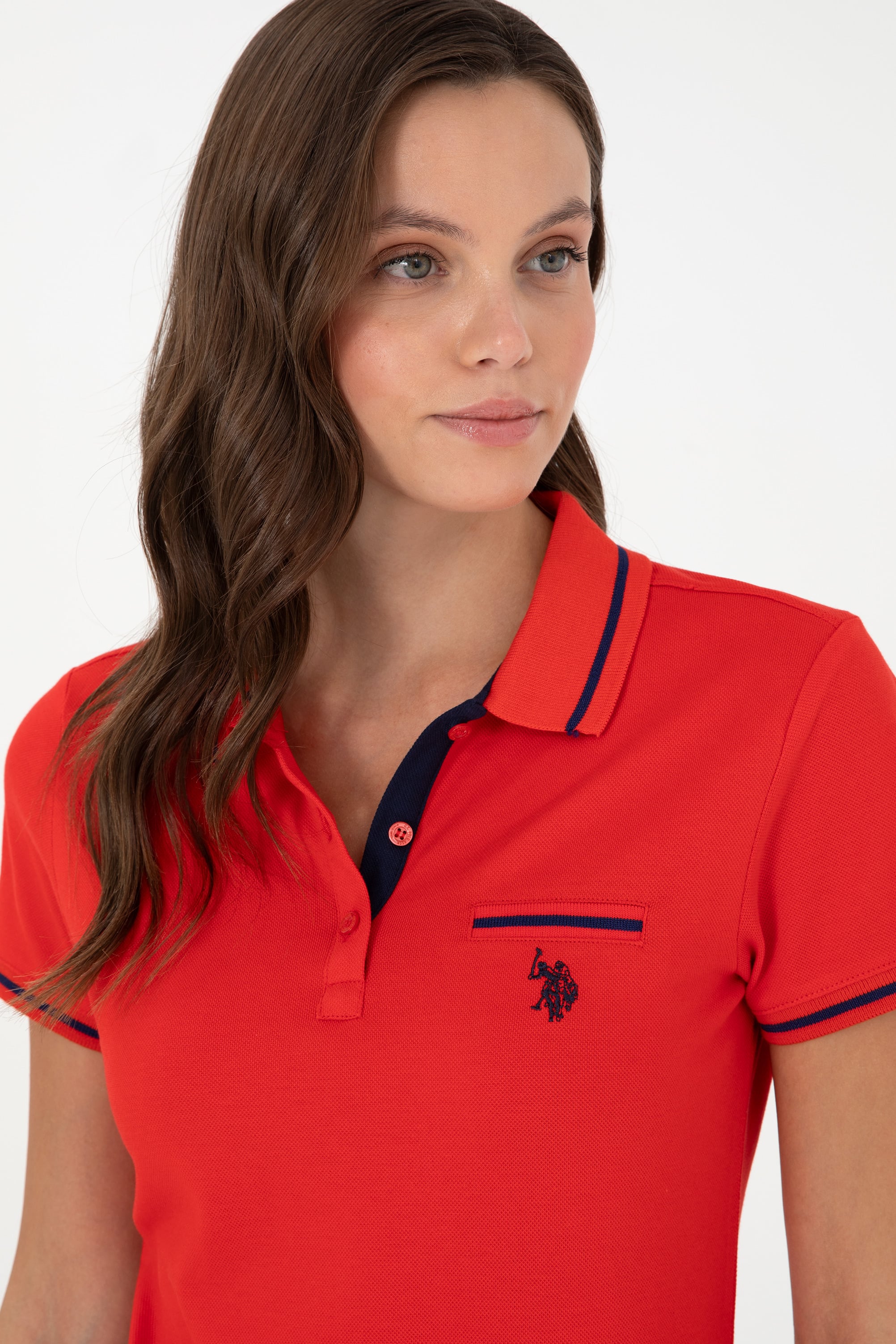 پولوشرت اندامی یقه پولو زنانه یو اس پولو | U.S. Polo Assn. - تصویر 2