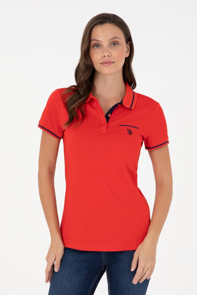 Kadın Kırmızı Polo Yaka Tişört