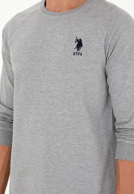 Erkek Gri Melanj Basic Sweatshirt - 50289030017