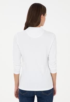 Kadın Beyaz Basic Sweatshirt - 50289541270