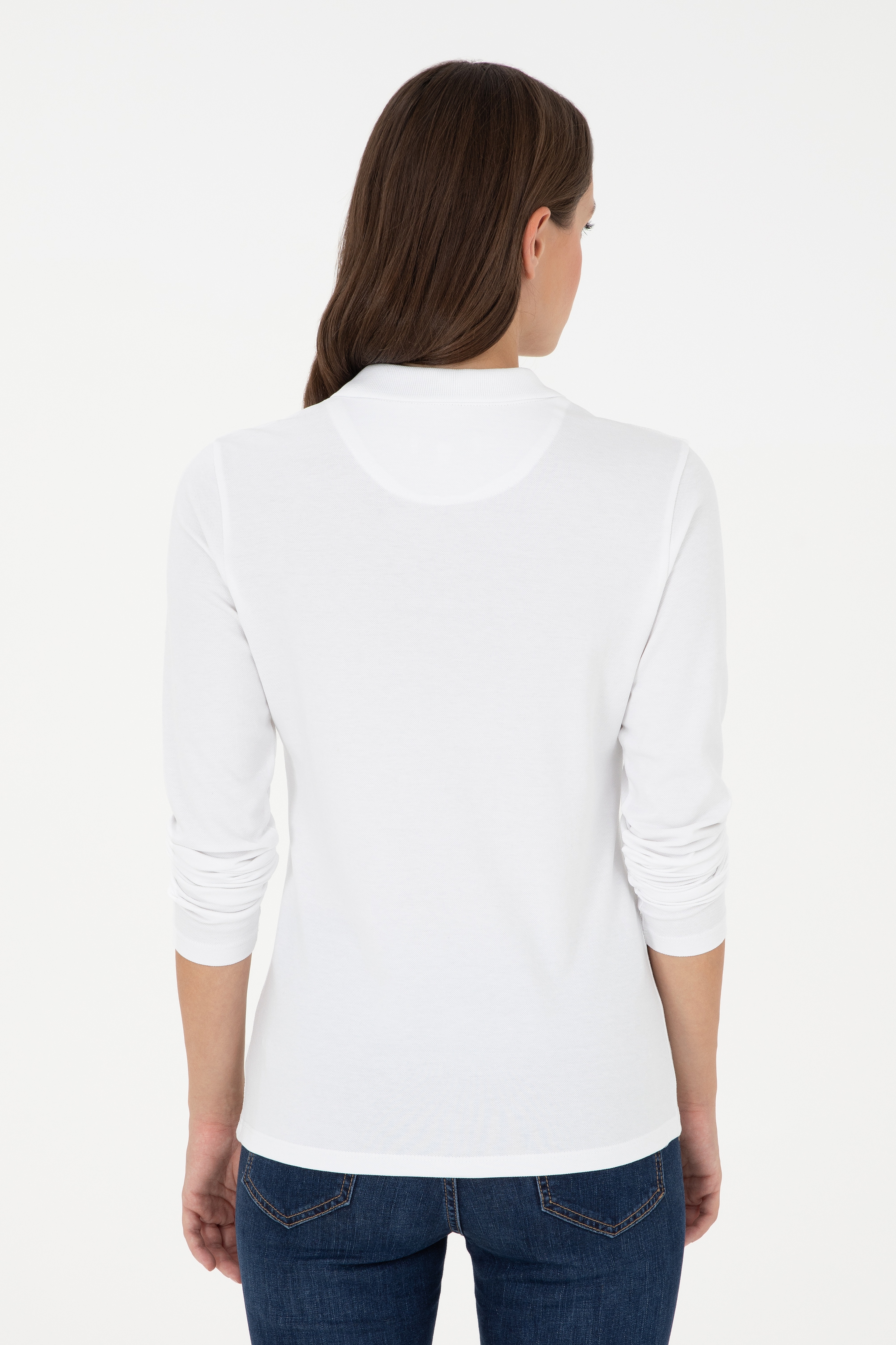 Kadın Beyaz Basic Sweatshirt