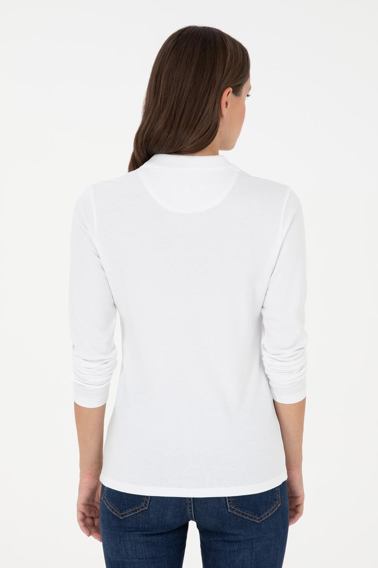 Kadın Beyaz Basic Sweatshirt - 50289541270