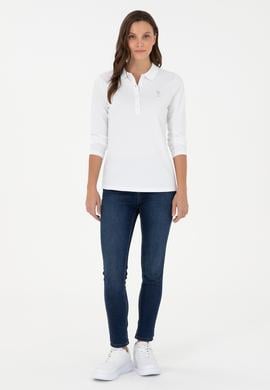 Kadın Beyaz Basic Sweatshirt - 50289541270