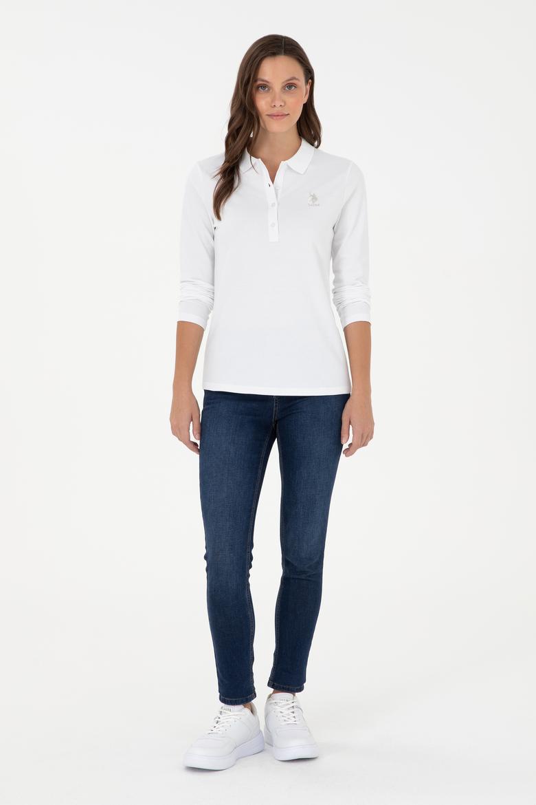 Kadın Beyaz Basic Sweatshirt - 50289541270