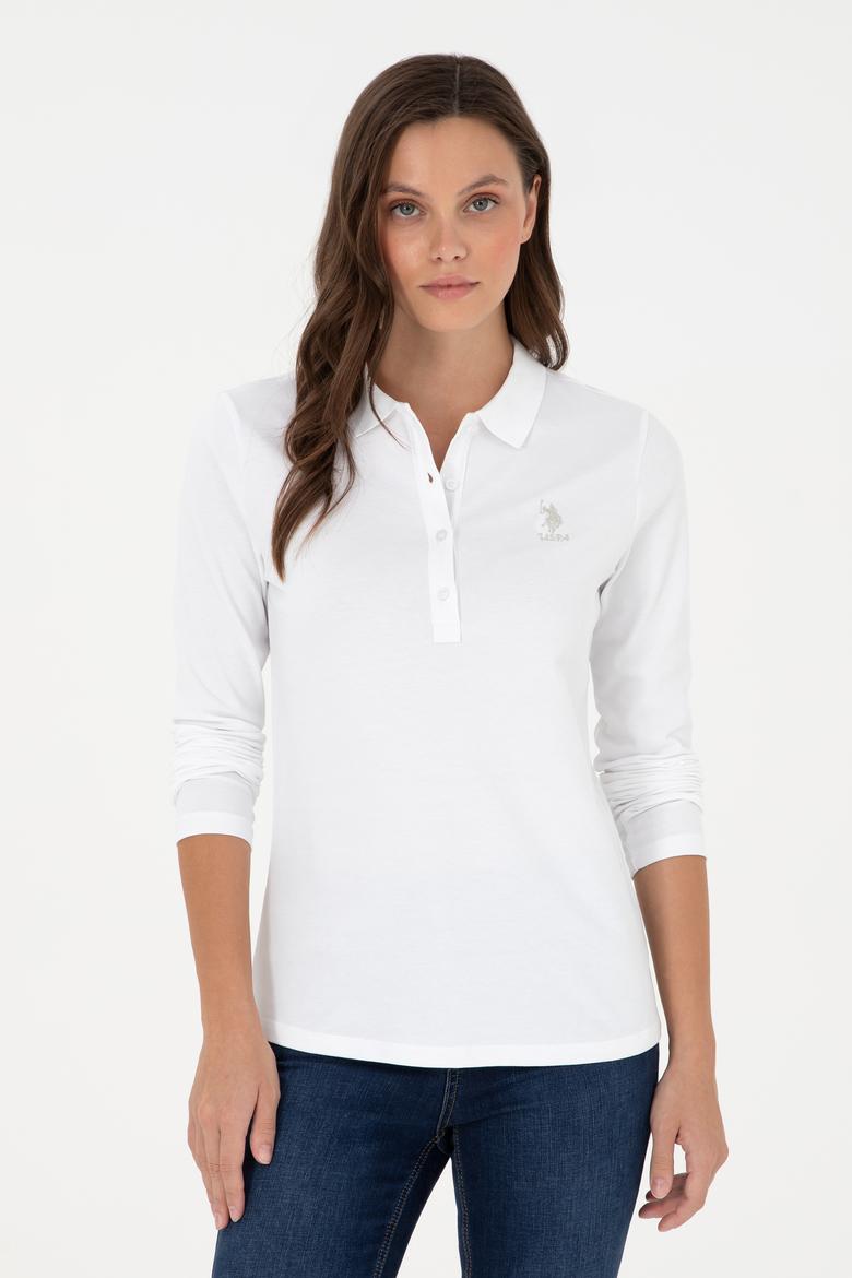 Kadın Beyaz Basic Sweatshirt