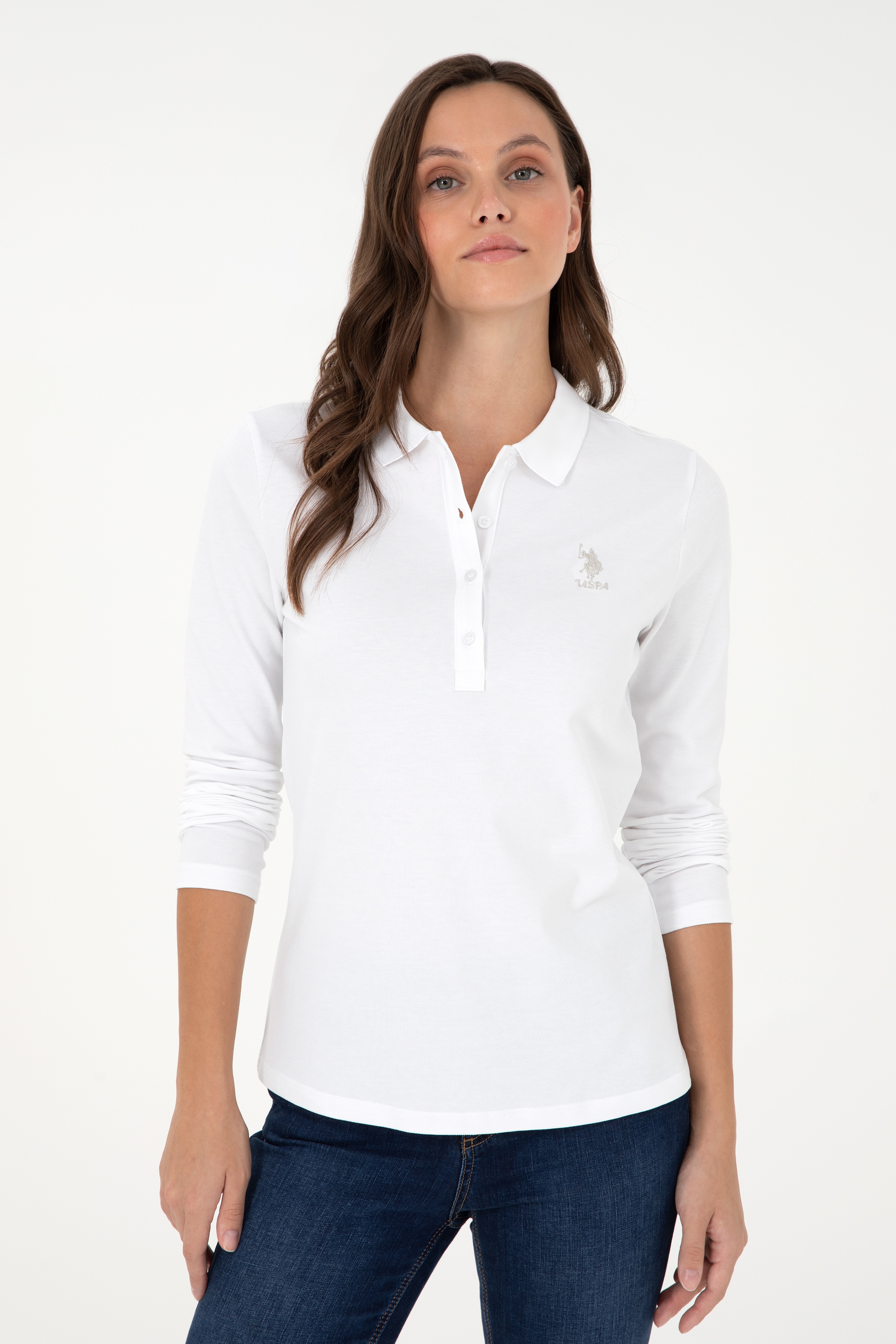 Kadın Beyaz Basic Sweatshirt